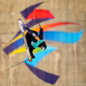 (Trent Nelson  |  The Salt Lake Tribune)  competes in the big air men's final at the 2022 Winter Olympics in Beijing on Wednesday, Feb. 9, 2022.