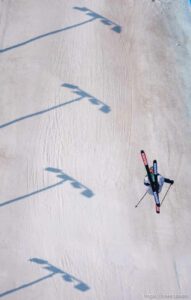 (Trent Nelson  |  The Salt Lake Tribune) Colby Stevenson (USA) competes in the big air men's final at the 2022 Winter Olympics in Beijing on Wednesday, Feb. 9, 2022.