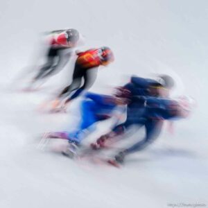 (Trent Nelson  |  The Salt Lake Tribune) , 1500m quarterfinals, short track speed skating at the 2022 Winter Olympics in Beijing on Wednesday, Feb. 9, 2022.