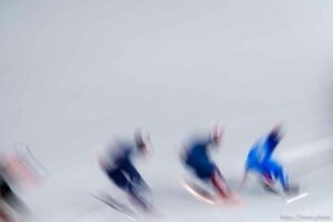 (Trent Nelson  |  The Salt Lake Tribune) , 1500m quarterfinals, short track speed skating at the 2022 Winter Olympics in Beijing on Wednesday, Feb. 9, 2022.