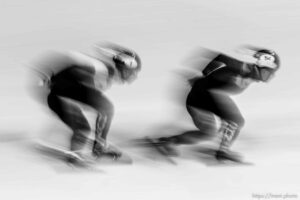 (Trent Nelson  |  The Salt Lake Tribune) , 1500m quarterfinals, short track speed skating at the 2022 Winter Olympics in Beijing on Wednesday, Feb. 9, 2022.