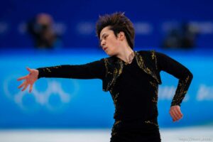 (Trent Nelson  |  The Salt Lake Tribune) Men's free skating program, figure skating at the Capital Indoor Stadium, 2022 Beijing Winter Olympics on Thursday, Feb. 10, 2022. Shoma Uno (JPN)