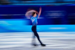 (Trent Nelson  |  The Salt Lake Tribune)  competes in the free skating program, figure skating at the Capital Indoor Stadium, 2022 Beijing Winter Olympics on Thursday, Feb. 10, 2022. Ivan Shmurkatko (UKR)