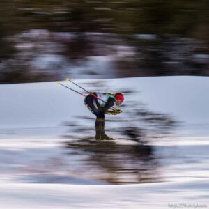 (Trent Nelson  |  The Salt Lake Tribune)  competes in the 4 x 5km Relay, cross-country skiing at the 2022 Beijing Winter Olympics in Zhangjiakou on Saturday, Feb. 12, 2022.