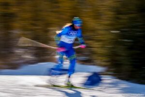 (Trent Nelson  |  The Salt Lake Tribune) in the women's team sprint classic, cross-country skiing at the 2022 Beijing Winter Olympics in Zhangjiakou on Wednesday, Feb. 16, 2022.