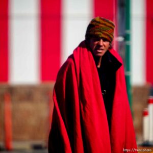 man on street on Thursday, March 10, 2022.