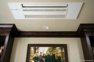 (Trent Nelson  |  The Salt Lake Tribune) Roger Graham heats his Hooper home with an electrical heat pump system, on Friday, April 29, 2022.