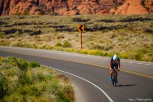 (Trent Nelson  |  The Salt Lake Tribune)  4 during the Ironman World Championship triathlon in St. George on Saturday, May 7, 2022.