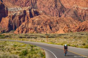 (Trent Nelson  |  The Salt Lake Tribune)  4 during the Ironman World Championship triathlon in St. George on Saturday, May 7, 2022.