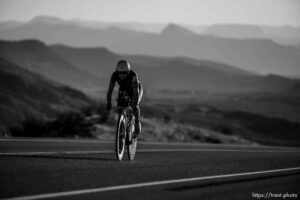 (Trent Nelson  |  The Salt Lake Tribune)  19 during the Ironman World Championship triathlon in St. George on Saturday, May 7, 2022.