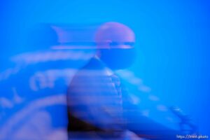 (Trent Nelson  |  The Salt Lake Tribune) Gov. Spencer Cox speaks at his monthly news conference in Salt Lake City on Thursday, May 19, 2022.