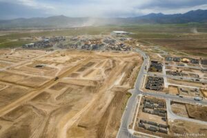 (Trent Nelson  |  The Salt Lake Tribune) New Daybreak construction in South Jordan on Thursday, May 19, 2022.