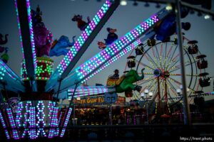 (Trent Nelson  |  The Salt Lake Tribune) The carnival rides at WestFest in West Valley City on Thursday, June 16, 2022.