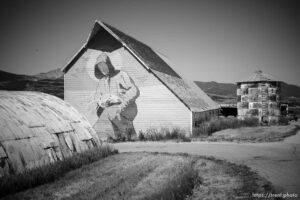 (Trent Nelson  |  The Salt Lake Tribune) People gather at the Abbey of the Holy Trinity in Huntsville to celebrate 75 years since its founding on Sunday, July 10, 2022.
