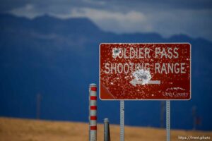 soldier pass shooting range sign, on Friday, Aug. 5, 2022.