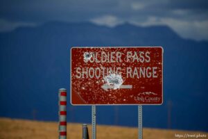 soldier pass shooting range sign, on Friday, Aug. 5, 2022.