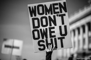 (Trent Nelson  |  The Salt Lake Tribune) A rally and march to make reproductive rights and health a forefront issue at the State Capitol in Salt Lake City on Saturday, Oct. 8, 2022.