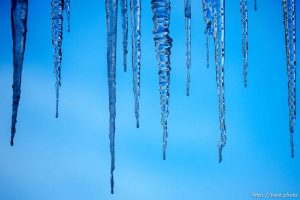 icicles on Friday, Dec. 16, 2022.