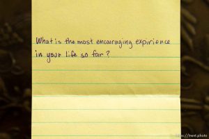 (Trent Nelson  |  The Salt Lake Tribune) Questions for Samuel Bateman, in jail, from his family, in Colorado City, Ariz., on Wednesday, Sept. 14, 2022.