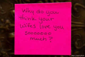 (Trent Nelson  |  The Salt Lake Tribune) Questions for Samuel Bateman, in jail, from his family, in Colorado City, Ariz., on Wednesday, Sept. 14, 2022.