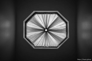 (Trent Nelson  |  The Salt Lake Tribune) Samuel Bateman's Blue house in Colorado City, Ariz., on Sunday, Sept. 18, 2022. window