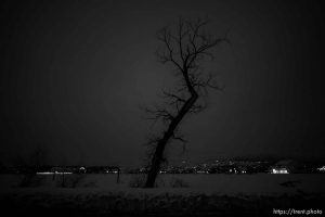 (Trent Nelson  |  The Salt Lake Tribune) Night falls in Heber on Thursday, Jan. 26, 2023.