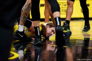 (Trent Nelson  |  The Salt Lake Tribune) Utah Jazz forward Kelly Olynyk (41) as the Utah Jazz host the San Antonio Spurs, NBA basketball in Salt Lake City on Tuesday, Feb. 28, 2023.