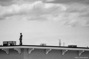 (Trent Nelson  |  The Salt Lake Tribune) guy on rooftop, St. George, on Wednesday, May 3, 2023.