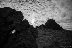 The annular solar eclipse as seen in Tooele County north of Ibapah on Saturday, Oct. 14, 2023.