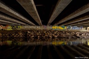 graffiti under freeway, Monday November 6, 2023.