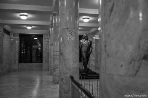 (Trent Nelson  |  The Salt Lake Tribune) Brigham Young at the Utah Capitol in Salt Lake City on Thursday, Dec. 7, 2023.