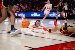 (Trent Nelson  |  The Salt Lake Tribune) Utah Utes guard Kennady McQueen (24) as Utah hosts USC, NCAA basketball in Salt Lake City on Friday, Jan. 19, 2024.