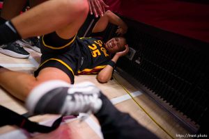 (Trent Nelson  |  The Salt Lake Tribune) USC Trojans guard McKenzie Forbes (25) as Utah hosts USC, NCAA basketball in Salt Lake City on Friday, Jan. 19, 2024.