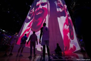 (Trent Nelson  |  The Salt Lake Tribune) 
as BYU hosts University of Central Florida, NCAA basketball in Provo on Tuesday, Feb. 13, 2024.
