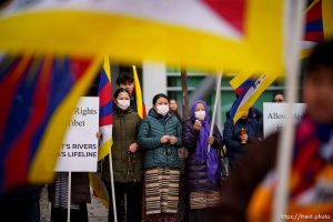 (Trent Nelson  |  The Salt Lake Tribune)  Rally for human rights in Tibet in Salt Lake City on Friday, March 1, 2024.