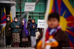 (Trent Nelson  |  The Salt Lake Tribune)  Rally for human rights in Tibet in Salt Lake City on Friday, March 1, 2024.