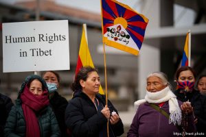(Trent Nelson  |  The Salt Lake Tribune)  Rally for human rights in Tibet in Salt Lake City on Friday, March 1, 2024.