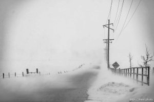 (Trent Nelson  |  The Salt Lake Tribune) Snow falls in Oakley on Monday, March 4, 2024.