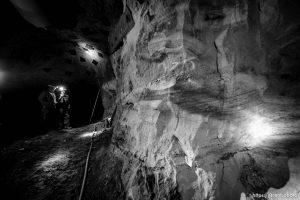 (Trent Nelson  |  The Salt Lake Tribune) Todd Eldredge and Bill Hemphill in the La Sal mine on Monday, April 29, 2024.