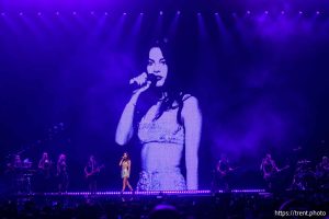 (Trent Nelson  |  The Salt Lake Tribune) Olivia Rodrigo performs at the Delta Center in Salt Lake City on Wednesday, July 31, 2024.