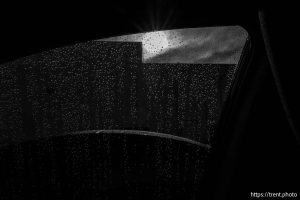 rain on window, Friday December 13, 2024.