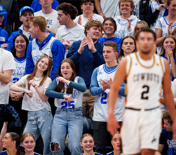 BYU faces Wyoming, NCAA basketball in Salt Lake City on Saturday, Dec. 14, 2024.