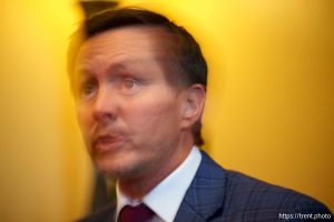 (Trent Nelson  |  The Salt Lake Tribune) Senate Majority Leader Kirk Cullimore, R-Sandy, at the Utah Capitol in Salt Lake City on Tuesday, Feb. 4, 2025.