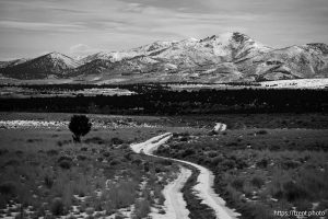 looking toward Eureka Peak, desert drive on Sunday, Feb. 23, 2025.