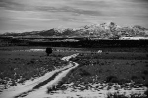 looking toward Eureka Peak, desert drive on Sunday, Feb. 23, 2025.