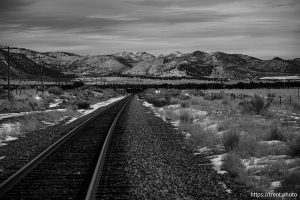 rail train tracks, desert drive on Sunday, Feb. 23, 2025.