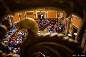 (Trent Nelson  |  The Salt Lake Tribune) The House Chamber at the Utah Capitol in Salt Lake City on Tuesday, Feb. 18, 2025.