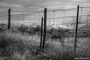 Mount Timpanogos from across Utah Lake, desert drive on Sunday, Feb. 23, 2025.