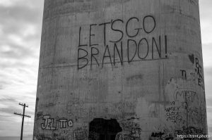 Let's Go Brandon on silo, desert drive on Sunday, Feb. 23, 2025.