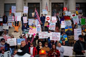 (Trent Nelson  |  The Salt Lake Tribune) A 50501 protest at the Utah Capitol in Salt Lake City on Tuesday, March 4, 2025.